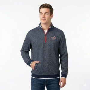 Washington Capitals NHL 1/4 Zip Pullover Mens Sz M (8/10) Navy